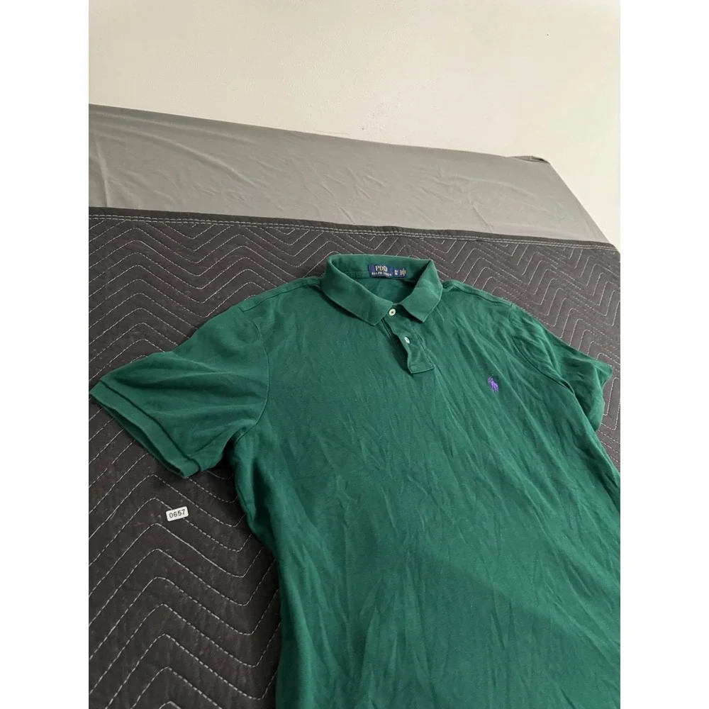 Ralph Lauren Polo Shirt Mens Extra Large‎ Green Pullover Pony Rugby Adult A10